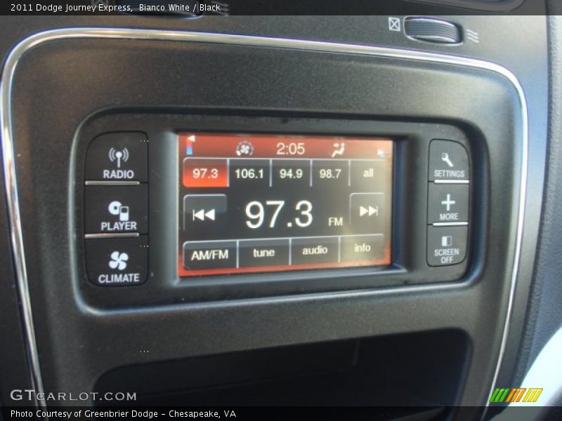 Bianco White / Black 2011 Dodge Journey Express
