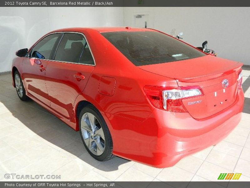 Barcelona Red Metallic / Black/Ash 2012 Toyota Camry SE