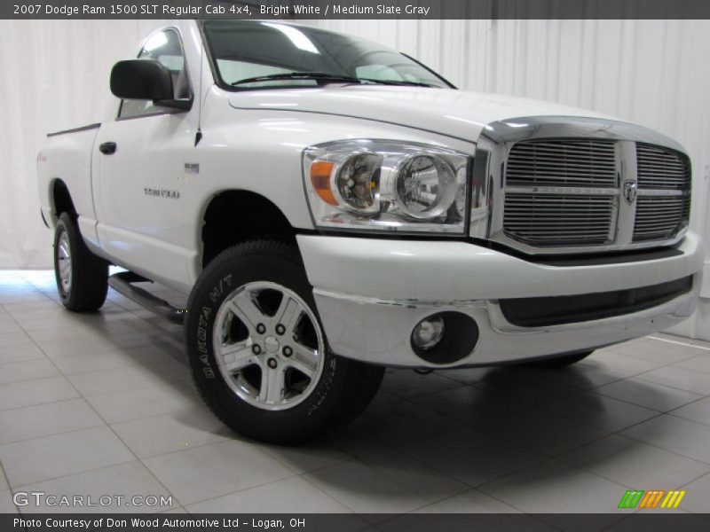Bright White / Medium Slate Gray 2007 Dodge Ram 1500 SLT Regular Cab 4x4