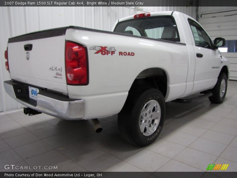Bright White / Medium Slate Gray 2007 Dodge Ram 1500 SLT Regular Cab 4x4