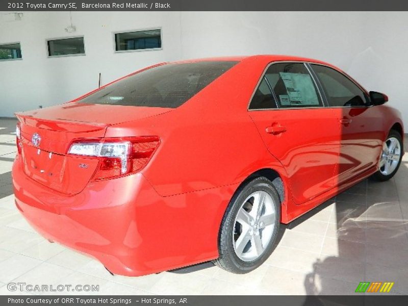 Barcelona Red Metallic / Black 2012 Toyota Camry SE