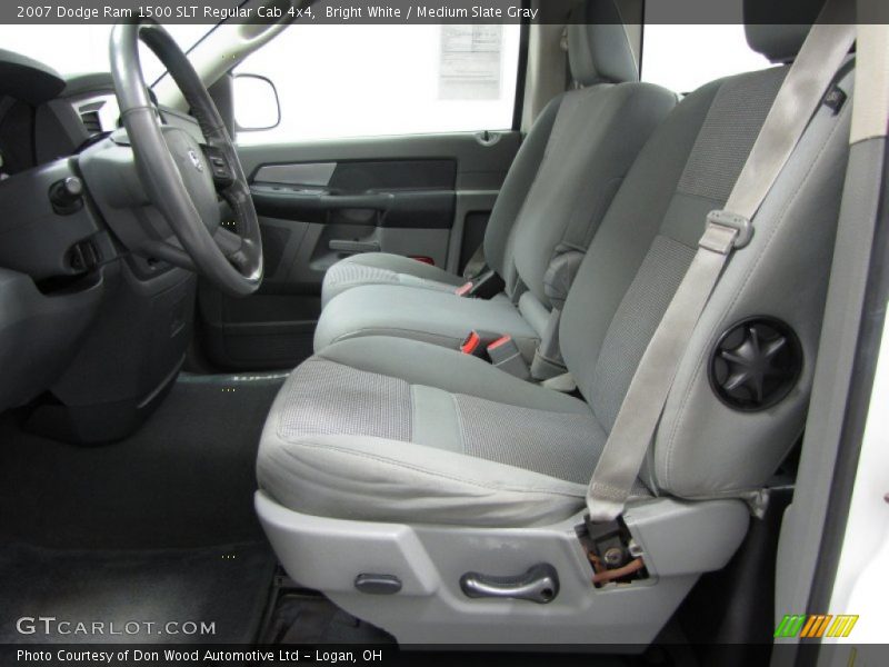 Bright White / Medium Slate Gray 2007 Dodge Ram 1500 SLT Regular Cab 4x4