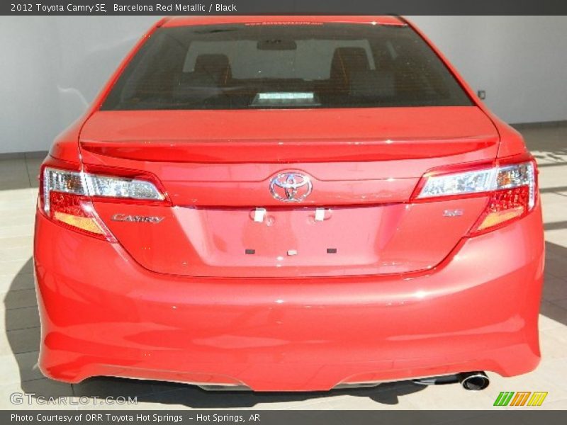 Barcelona Red Metallic / Black 2012 Toyota Camry SE