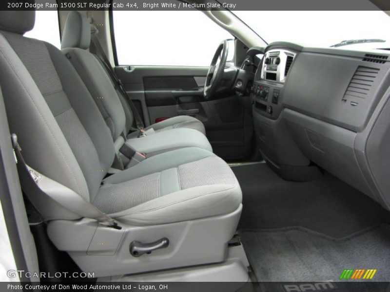 Bright White / Medium Slate Gray 2007 Dodge Ram 1500 SLT Regular Cab 4x4