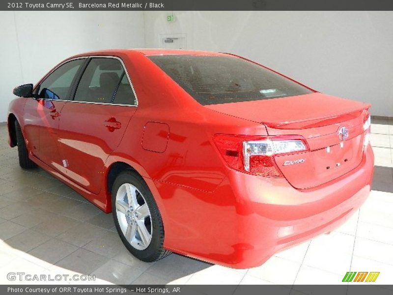 Barcelona Red Metallic / Black 2012 Toyota Camry SE