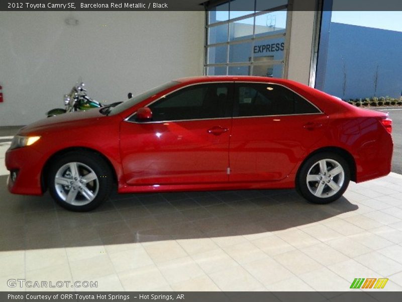 Barcelona Red Metallic / Black 2012 Toyota Camry SE