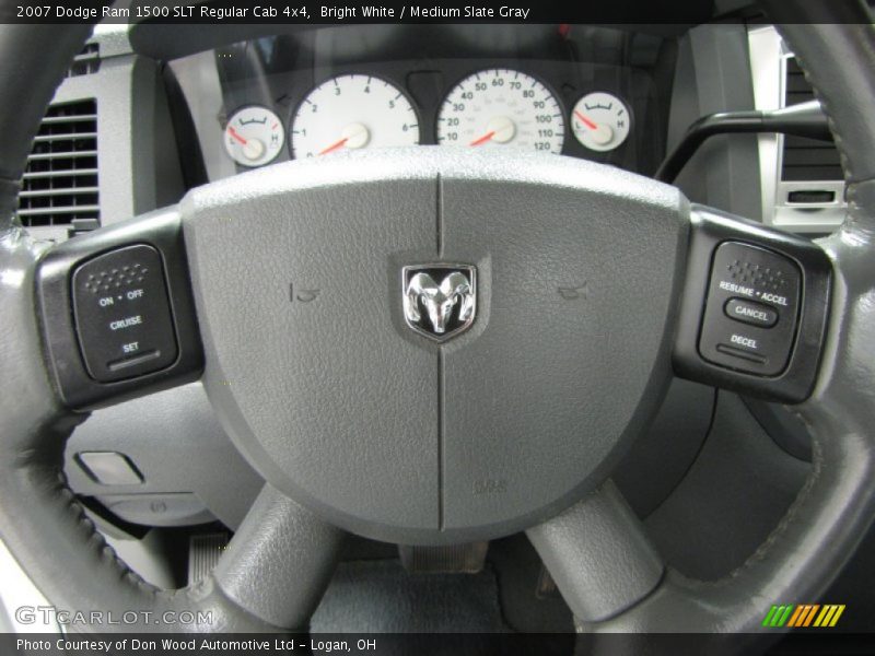 Bright White / Medium Slate Gray 2007 Dodge Ram 1500 SLT Regular Cab 4x4