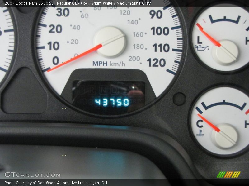 Bright White / Medium Slate Gray 2007 Dodge Ram 1500 SLT Regular Cab 4x4