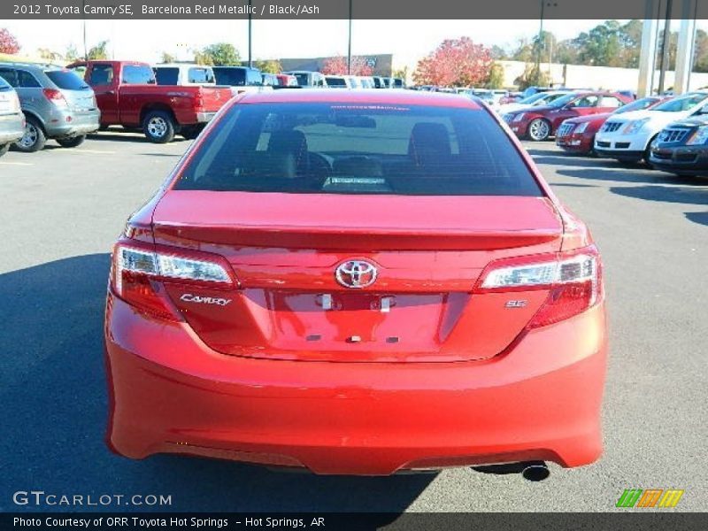 Barcelona Red Metallic / Black/Ash 2012 Toyota Camry SE