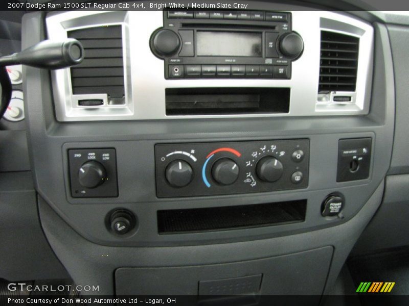 Bright White / Medium Slate Gray 2007 Dodge Ram 1500 SLT Regular Cab 4x4