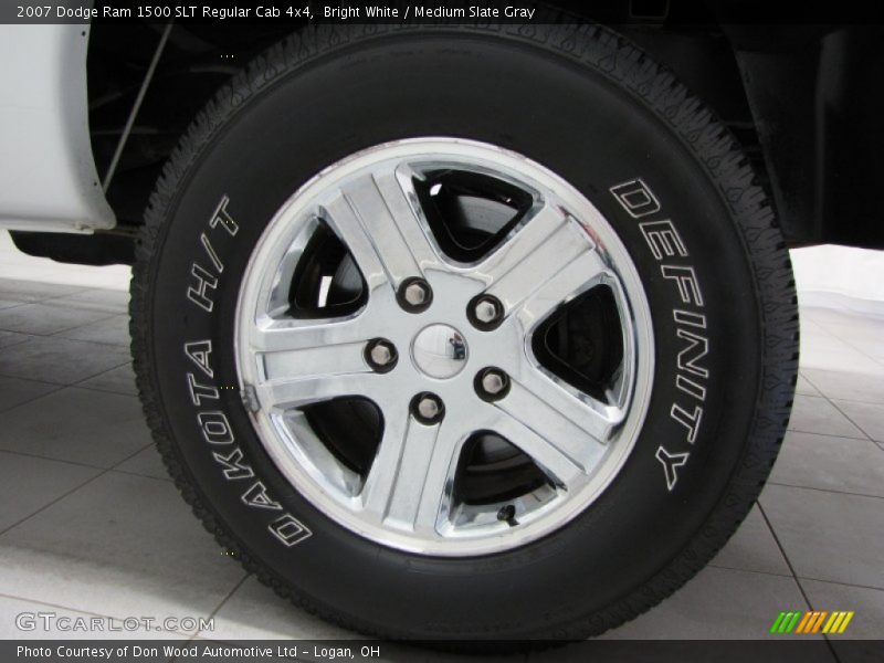 Bright White / Medium Slate Gray 2007 Dodge Ram 1500 SLT Regular Cab 4x4
