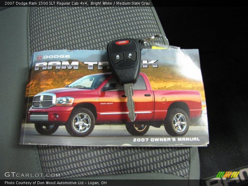Bright White / Medium Slate Gray 2007 Dodge Ram 1500 SLT Regular Cab 4x4