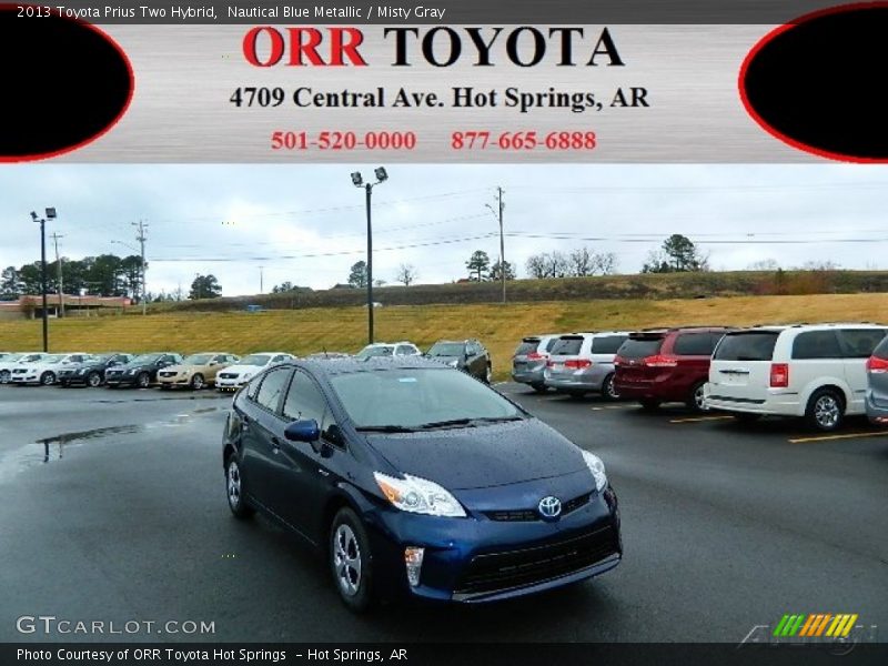 Nautical Blue Metallic / Misty Gray 2013 Toyota Prius Two Hybrid