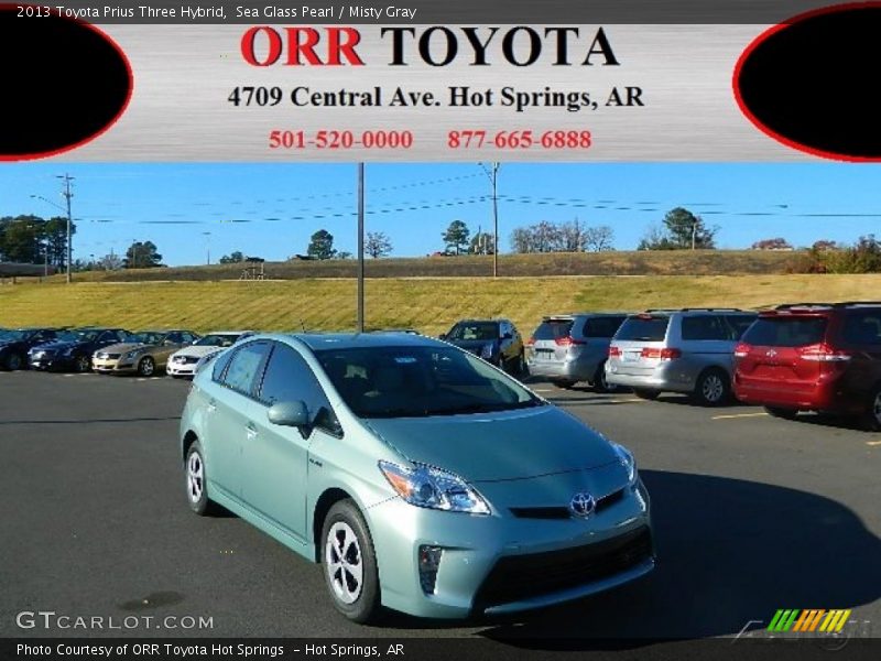 Sea Glass Pearl / Misty Gray 2013 Toyota Prius Three Hybrid