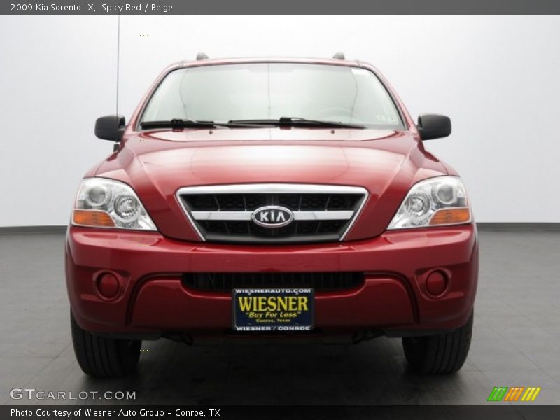 Spicy Red / Beige 2009 Kia Sorento LX