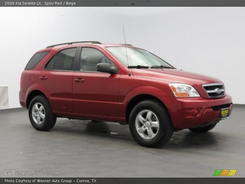 Spicy Red / Beige 2009 Kia Sorento LX