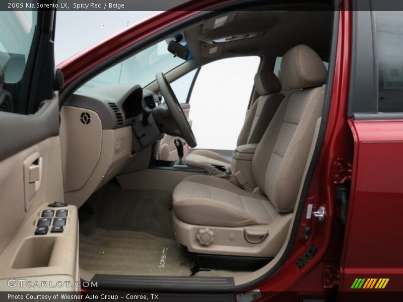 Spicy Red / Beige 2009 Kia Sorento LX