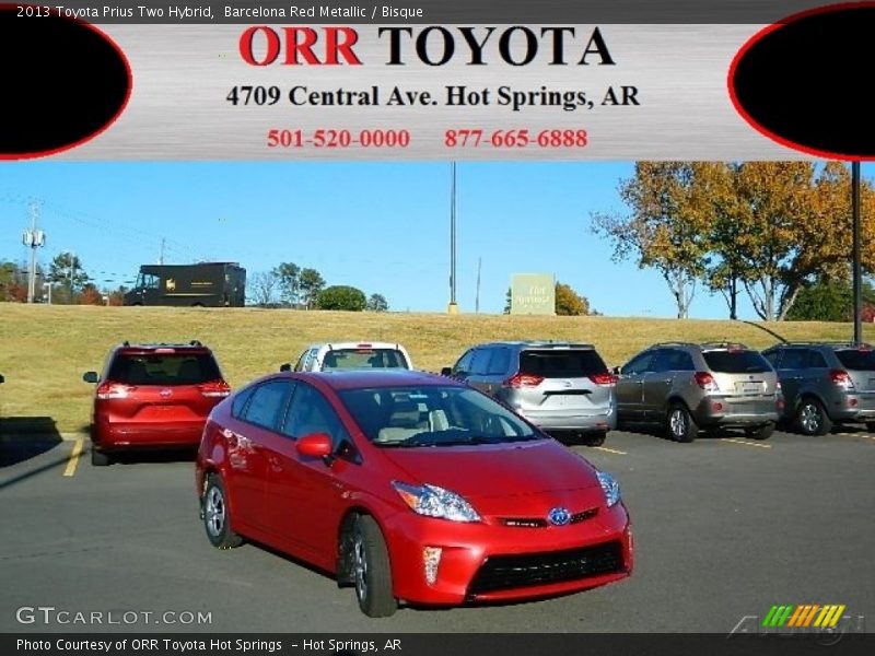 Barcelona Red Metallic / Bisque 2013 Toyota Prius Two Hybrid