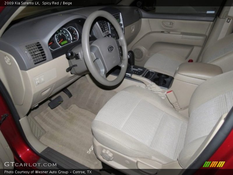 Spicy Red / Beige 2009 Kia Sorento LX