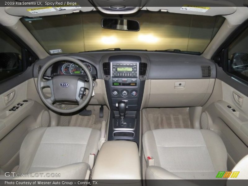 Spicy Red / Beige 2009 Kia Sorento LX
