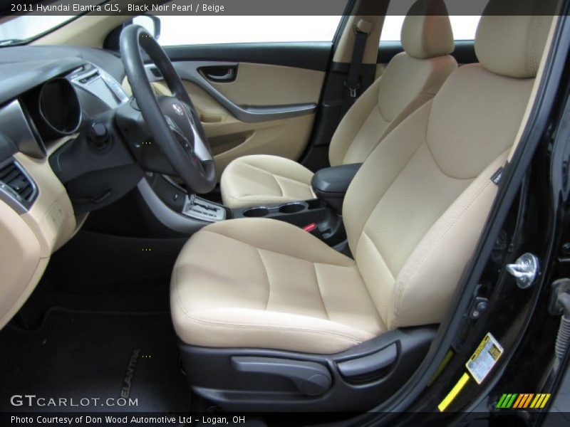 Black Noir Pearl / Beige 2011 Hyundai Elantra GLS