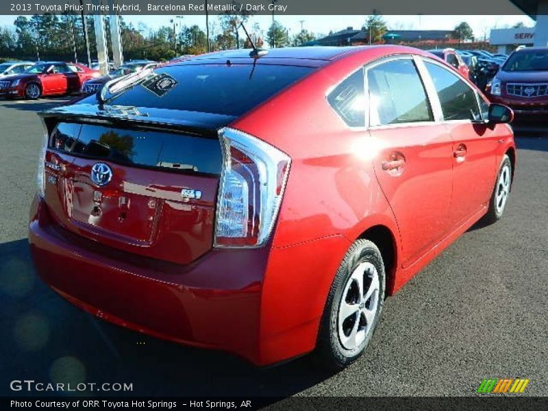 Barcelona Red Metallic / Dark Gray 2013 Toyota Prius Three Hybrid