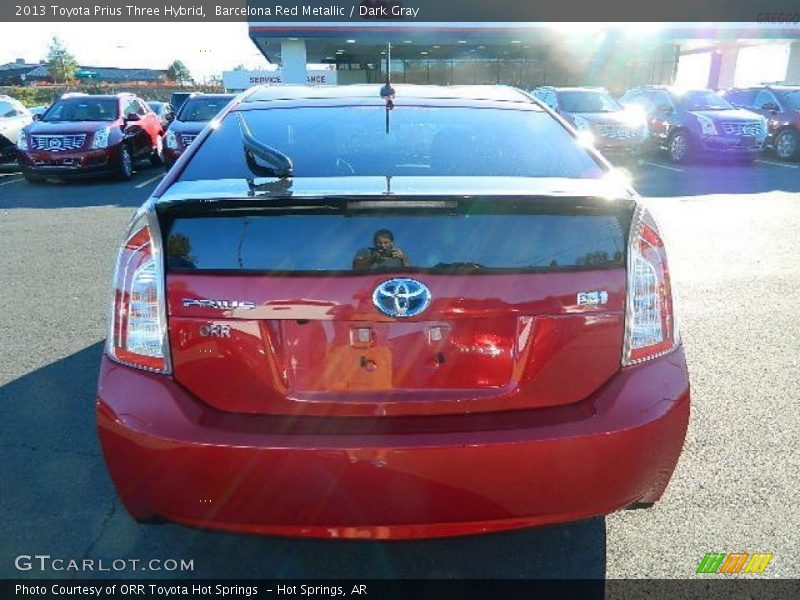Barcelona Red Metallic / Dark Gray 2013 Toyota Prius Three Hybrid