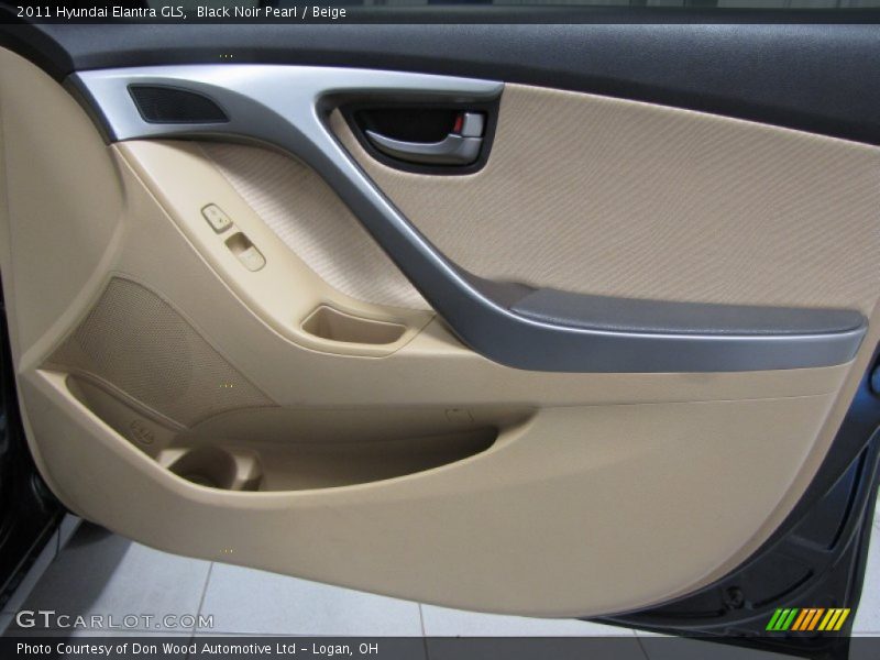 Black Noir Pearl / Beige 2011 Hyundai Elantra GLS