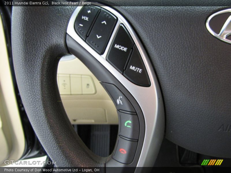 Black Noir Pearl / Beige 2011 Hyundai Elantra GLS