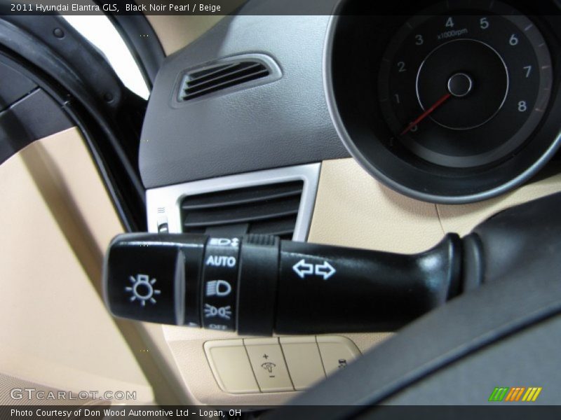 Black Noir Pearl / Beige 2011 Hyundai Elantra GLS