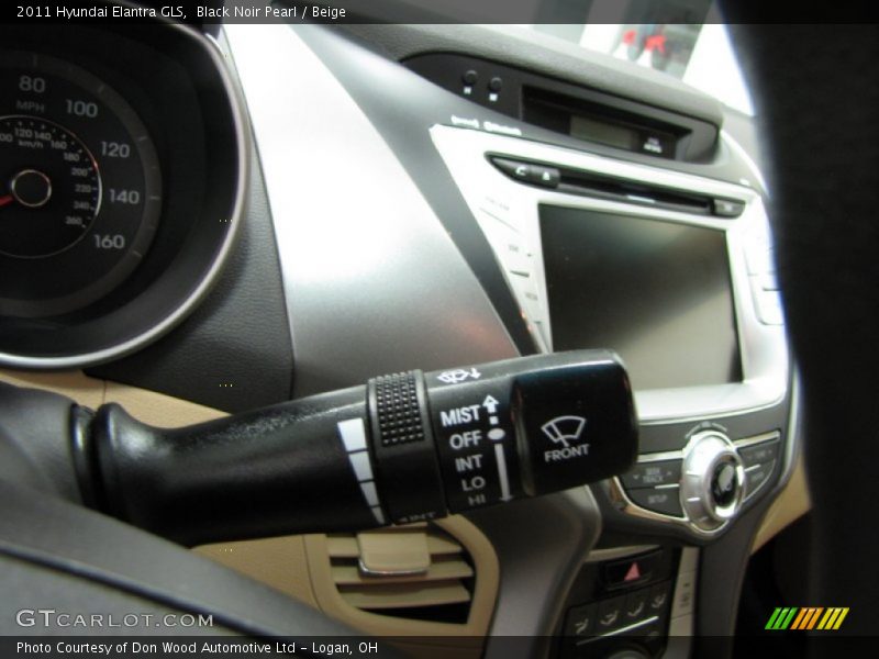 Black Noir Pearl / Beige 2011 Hyundai Elantra GLS