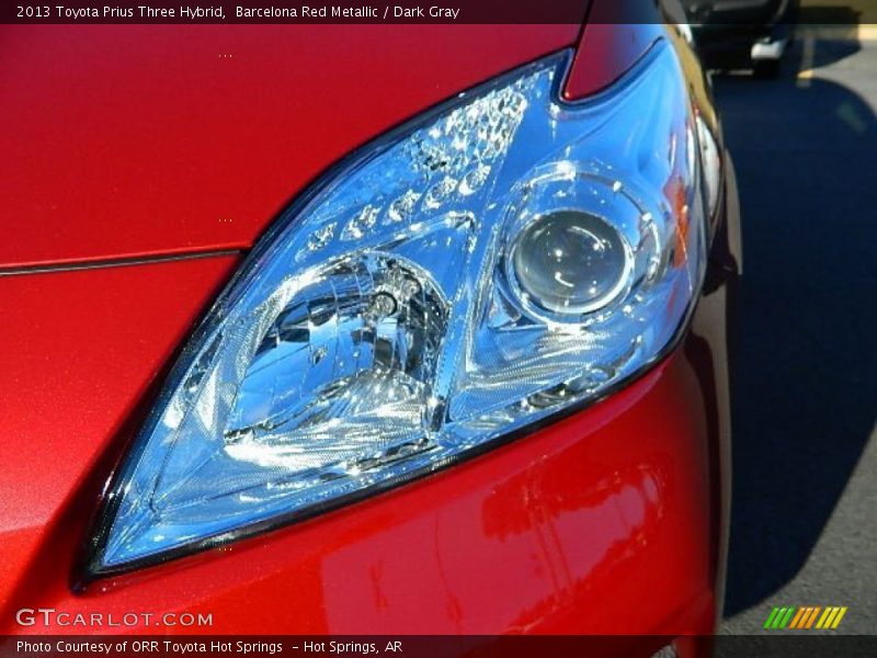 Barcelona Red Metallic / Dark Gray 2013 Toyota Prius Three Hybrid
