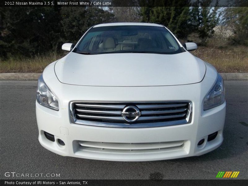 Winter Frost White / Cafe Latte 2012 Nissan Maxima 3.5 S