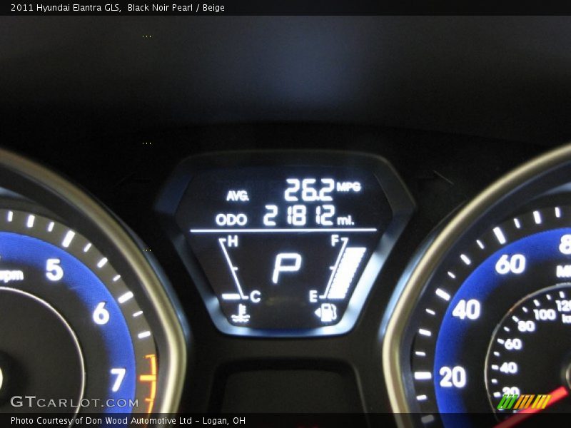 Black Noir Pearl / Beige 2011 Hyundai Elantra GLS