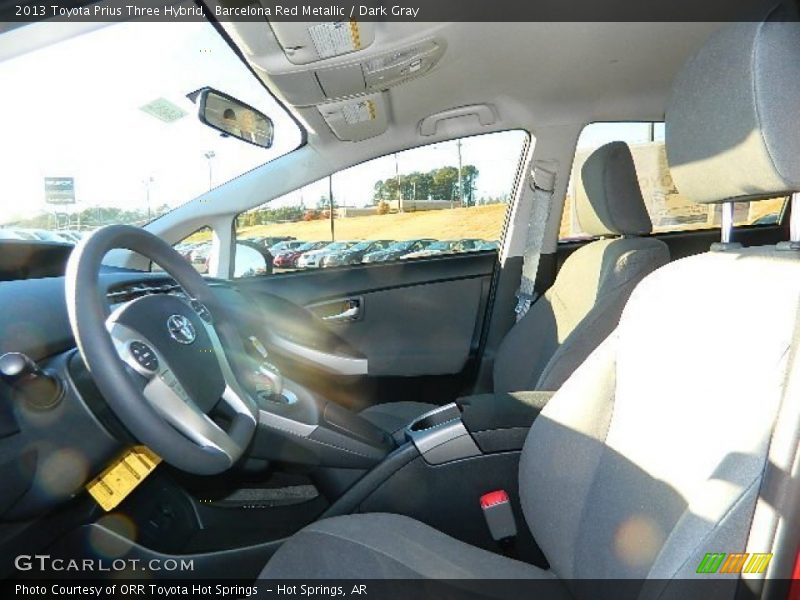 Barcelona Red Metallic / Dark Gray 2013 Toyota Prius Three Hybrid