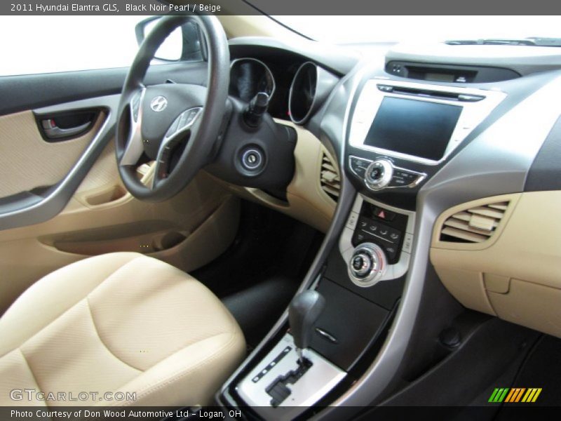 Black Noir Pearl / Beige 2011 Hyundai Elantra GLS