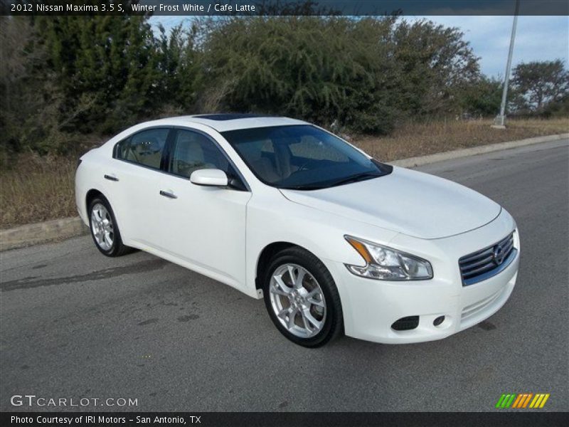 Winter Frost White / Cafe Latte 2012 Nissan Maxima 3.5 S
