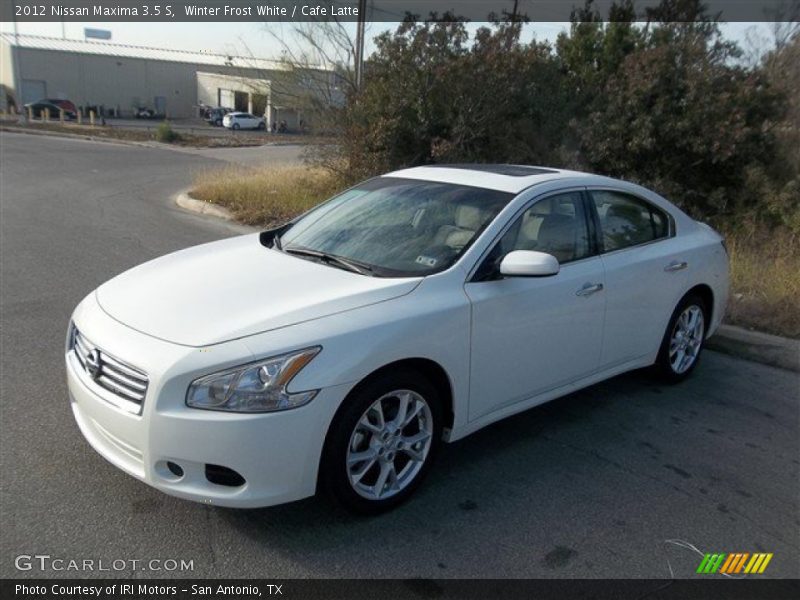 Winter Frost White / Cafe Latte 2012 Nissan Maxima 3.5 S