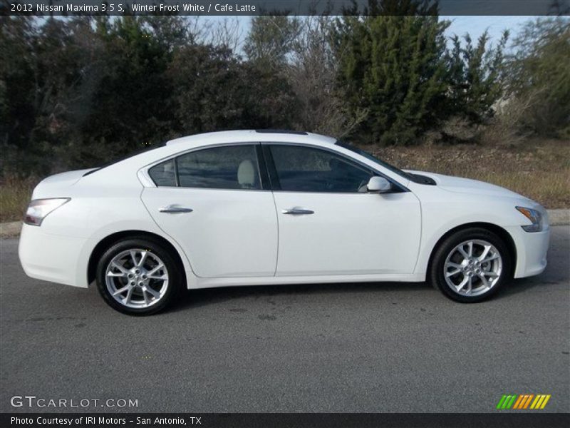 Winter Frost White / Cafe Latte 2012 Nissan Maxima 3.5 S