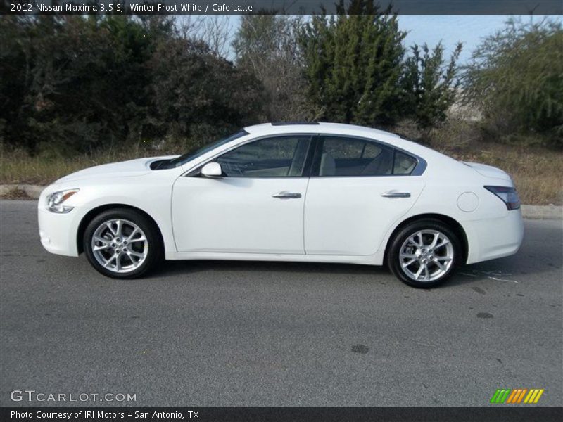Winter Frost White / Cafe Latte 2012 Nissan Maxima 3.5 S