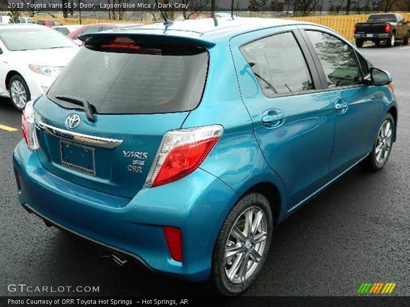 Lagoon Blue Mica / Dark Gray 2013 Toyota Yaris SE 5 Door