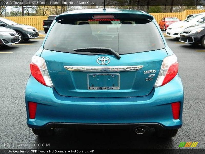 Lagoon Blue Mica / Dark Gray 2013 Toyota Yaris SE 5 Door