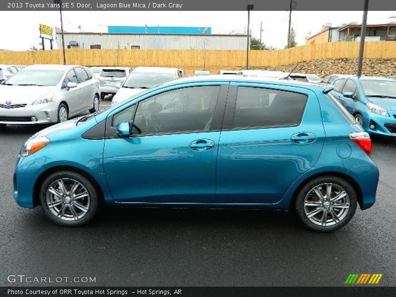 Lagoon Blue Mica / Dark Gray 2013 Toyota Yaris SE 5 Door