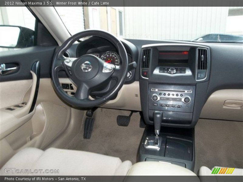 Winter Frost White / Cafe Latte 2012 Nissan Maxima 3.5 S