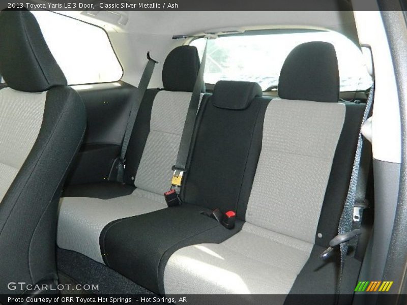 Rear Seat of 2013 Yaris LE 3 Door