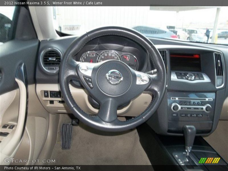 Winter Frost White / Cafe Latte 2012 Nissan Maxima 3.5 S