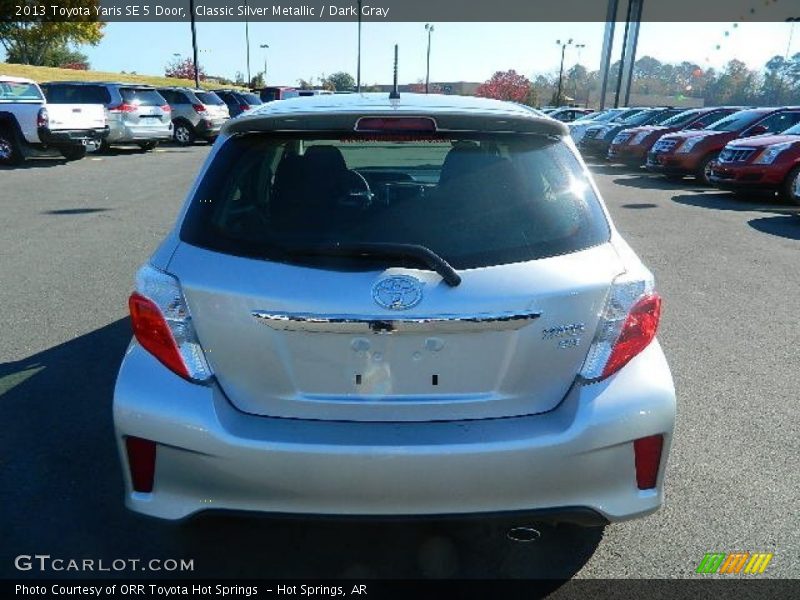 Classic Silver Metallic / Dark Gray 2013 Toyota Yaris SE 5 Door
