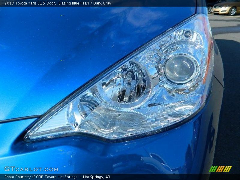 Blazing Blue Pearl / Dark Gray 2013 Toyota Yaris SE 5 Door