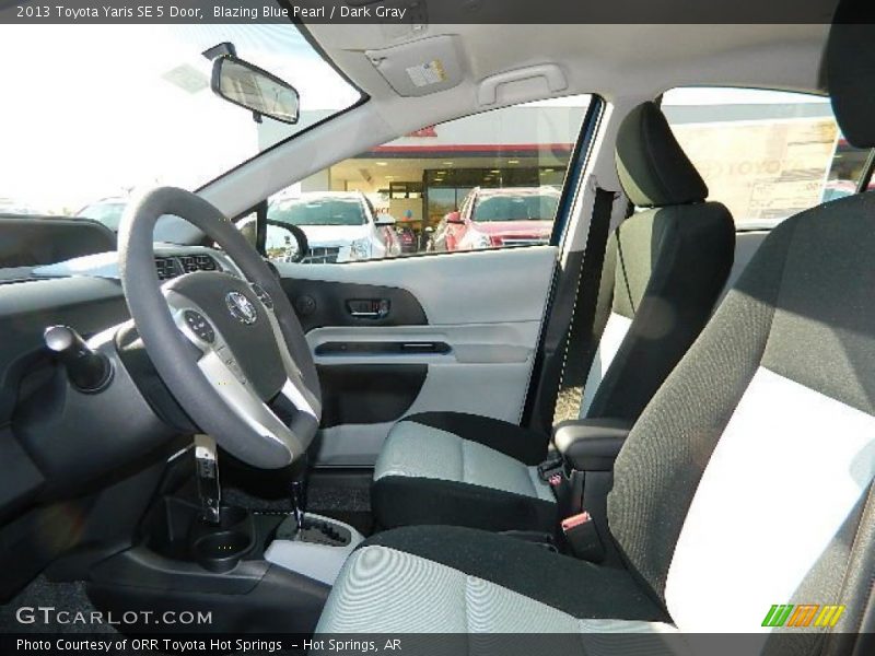 Blazing Blue Pearl / Dark Gray 2013 Toyota Yaris SE 5 Door