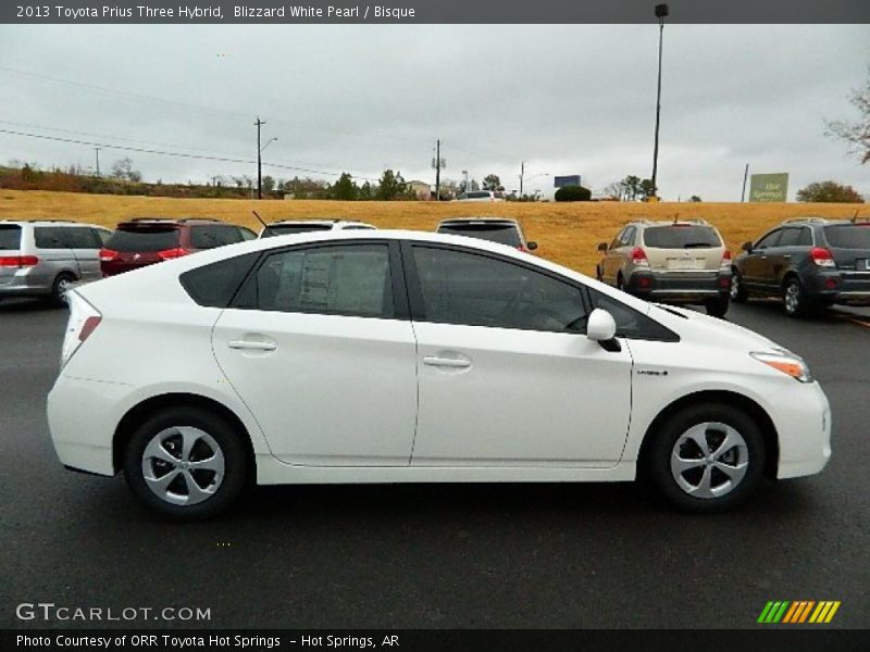 Blizzard White Pearl / Bisque 2013 Toyota Prius Three Hybrid